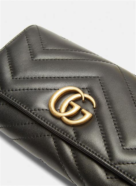 gucci mens wallet black monogram|women authentic Gucci wallets.